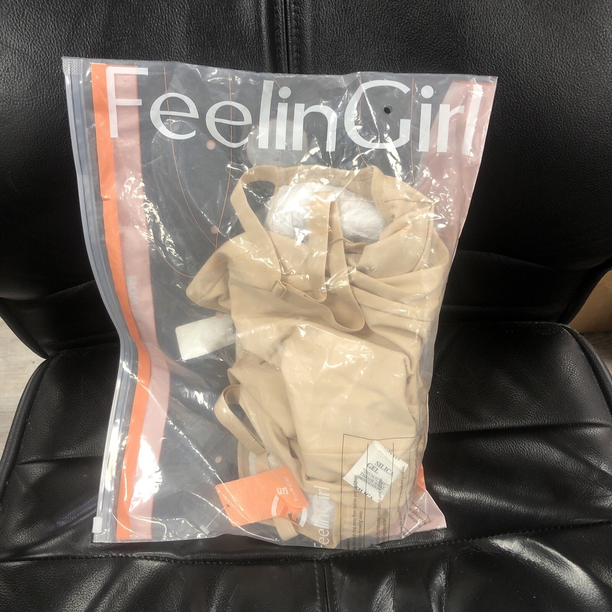 FeelinGirl Womens Tan Tummy Control Shapewear Bodysuit Size S