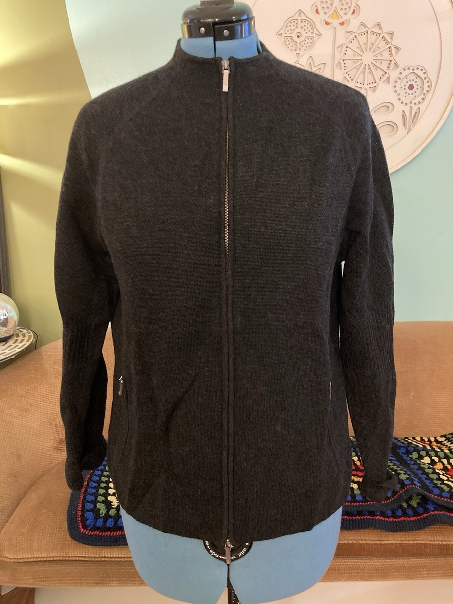 Vtg NOS 90's Ralph Lauren Zip Cardigan Mock Neck Sweater Xl 100