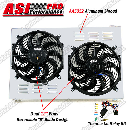 Radiator Fan Shroud & Relay For 1970-81 Chevy Camaro Monte Carlo 1978-87 G-Body - Bild 1 von 9