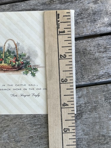 Vtg Christmas Card “Mistletoe Bough” By Thos. Haynes Bayly Paper Print Holly - Picture 9 of 10
