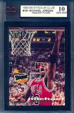 1993 Topps Stadium Club Frequent Flyers 181 Michael Jordan KSA 10 GEM-MINT Bulls