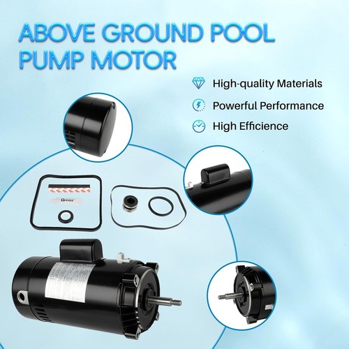 For AO Smith Swimming Pool Motor UST1202 C-Face Round Flange 2 HP SP2615X20 - Picture 2 of 11