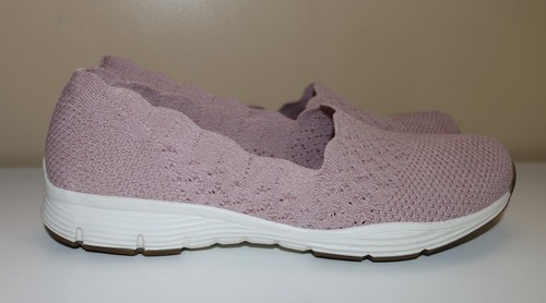 Skechers Seager Stat Shoes Womens Size 10 Rose Pink Slip On Knit Low Top 49481 - Picture 3 of 6