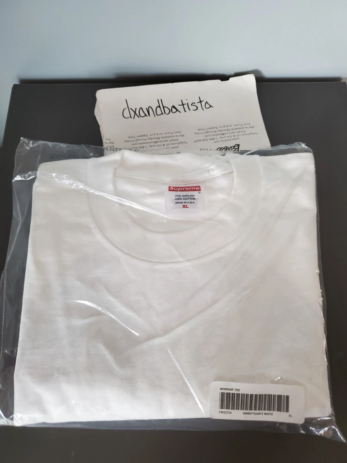 *SHIP NOW* New Authentic Supreme Worship Tee White Size XL FW23 Week 1 XL