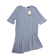 Zara Asymmetric Striped Dress Size XS