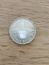 2 Reichsmark Paul Von Hindenburg Top Zustand