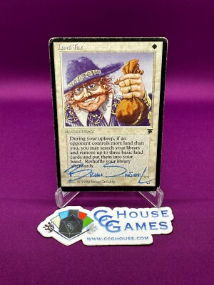 MTG Land Tax English Legends Signed Full Signature Brian Snoddy
