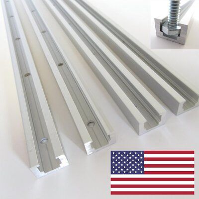 14" Aluminum T-Track, T-Slot, T-Tracks, Jig Clamp, Hold Down Channel Made In USA - eBay