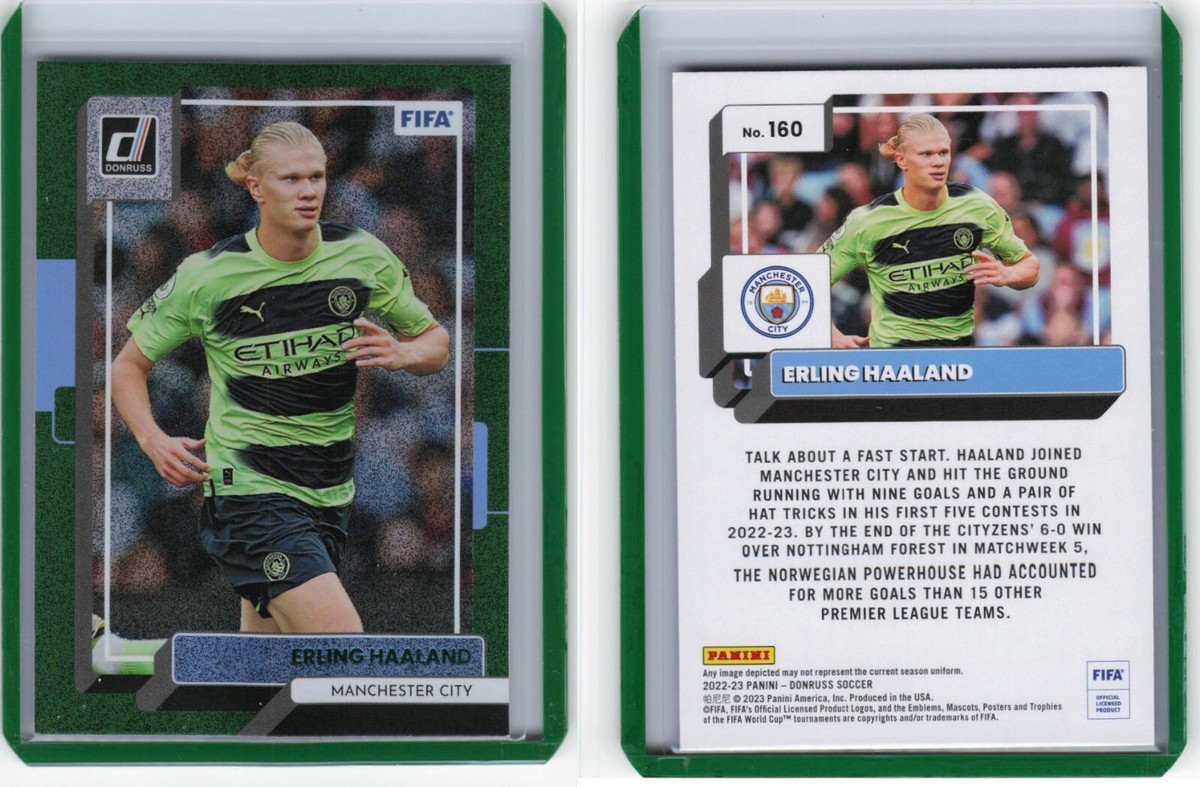 22/23 2022/23 Panini Donruss Green #160 Erling Haaland Manchester