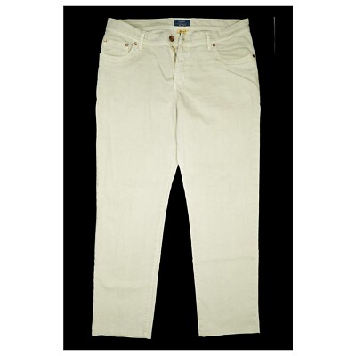 Bugatti Herren Jeans Hose modern Fit Straight Leg stretch Gr. 52 L W36 L32 beige
