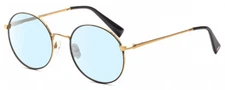 Elton John MALIBU 2 Unisex Designer Blue Light Glasses in Rose Gold & Black 54mm