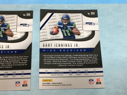 2019 Prizm Red-White-Blue #355 GARY JENNINGS Rookie Prizms | Lot x 3 RC Seattle - Picture 7 of 8