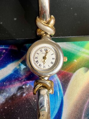 Ladies Fossil Two-Tone Bracelet Watch ES-8711 Gold Silver  display picture 3