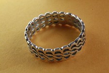 BANDRING CELTIC BIKER KELTEN GEFLOCHTEN SILBERRING 925 ECHT STERLINGSILBER / 261