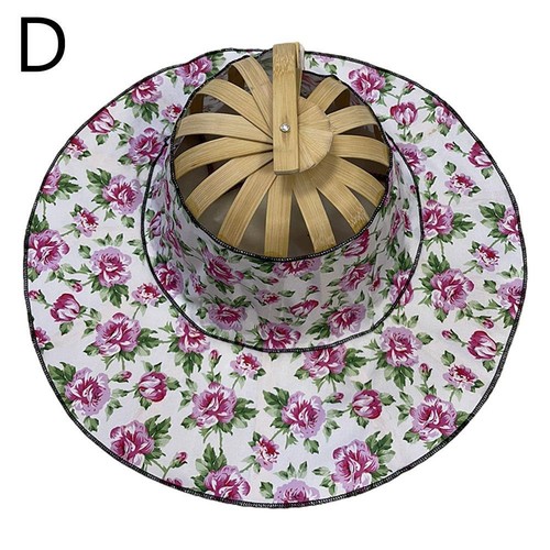 Outdoor Summer Folding Fan Sun Hat , Breathable Wide-Brimmed Sunscreen Hat H8P - Picture 20 of 25