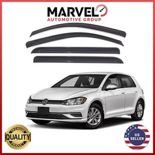 For Volkswagen Golf 2015-2021 Black Window Vent Visor Rain Guard Deflectors