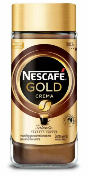 NESCAFE GOLD Crema Intense Crafted Coffee Dark Roast Aroma Jar
