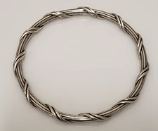 Peter Roth Sterling Silver Reed & Ribbon Bangle Bracelet