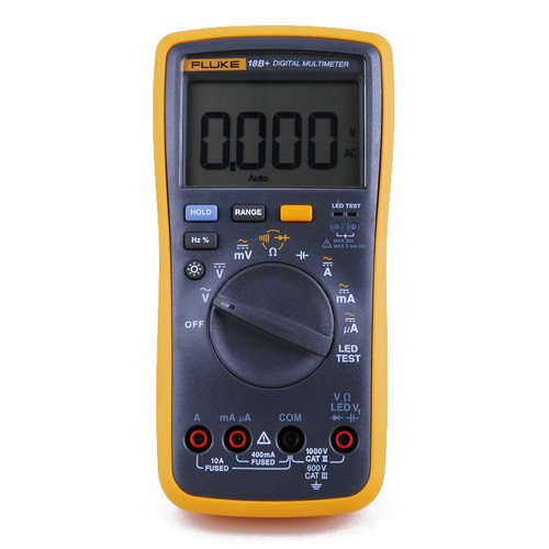 Fluke 18B+ AC/DC Voltage Current Resistance Capacitance LED Test Multimeter - Picture 2 of 10
