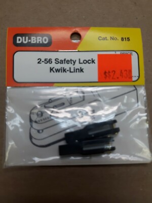 DU-BRO 2-56 SAFETY LOCK KWIK-LINK CAT.NO. 815 NEW IN PACKAGE!!!