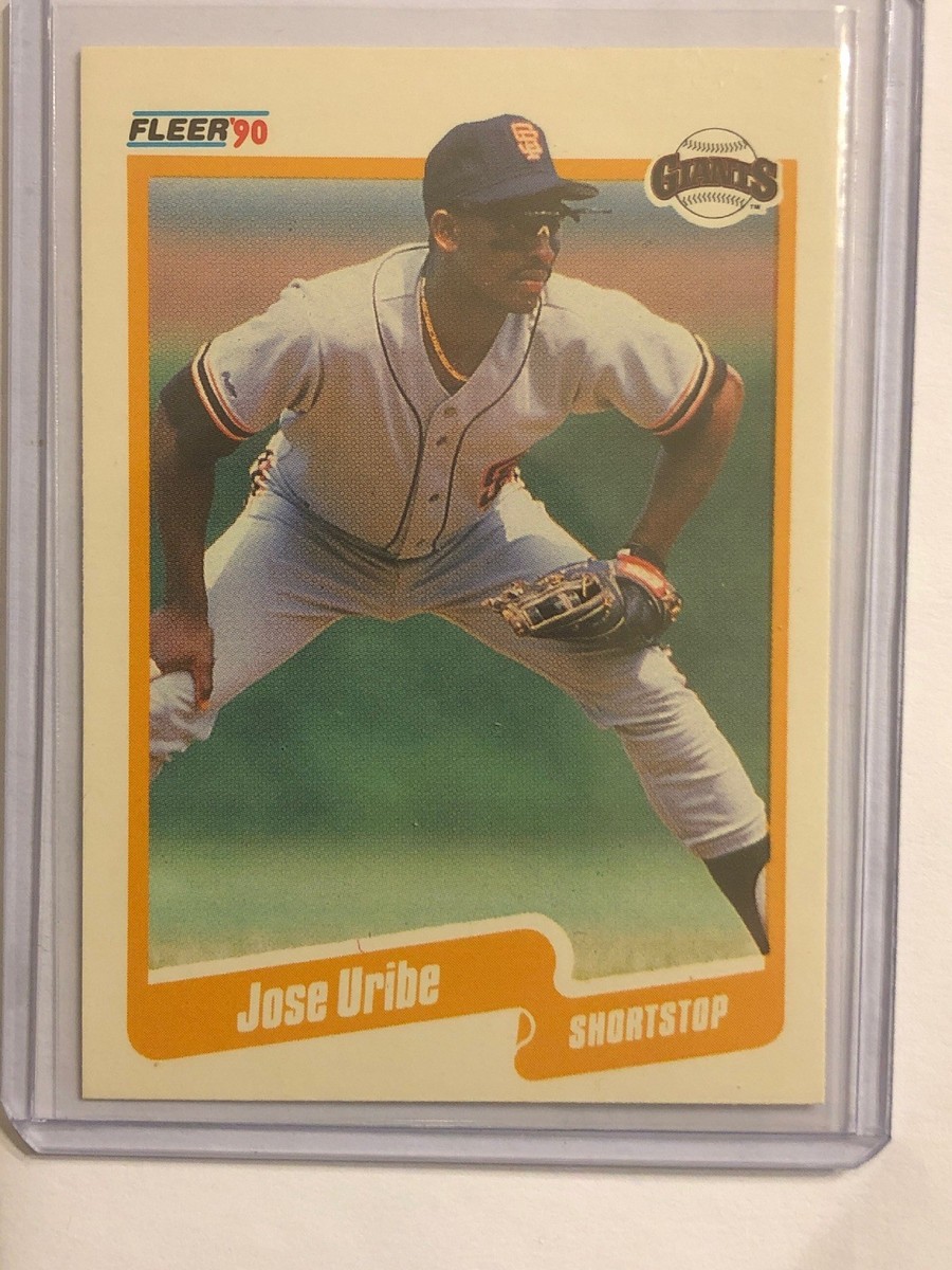 1990 fleer jose uribe 74 rare baseball card Grass Energy – PokéPal main image 0