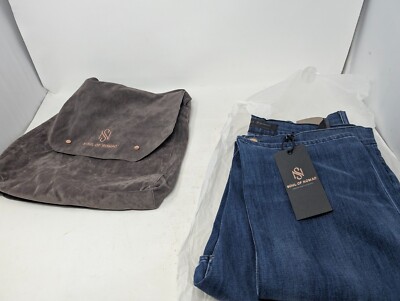 Soul Of Nomad Mens Premium Luxury Jeans Saratoga Straight Blue Stretch sz 34