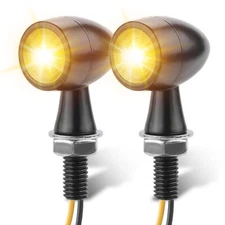 1 Pair 12V Universal Motorcycle LED Bullet Mini Turn Signals Lights