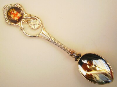 SZ418) York Wappen Schild Rose Charm Souvenir Vintage Sammler Löffel