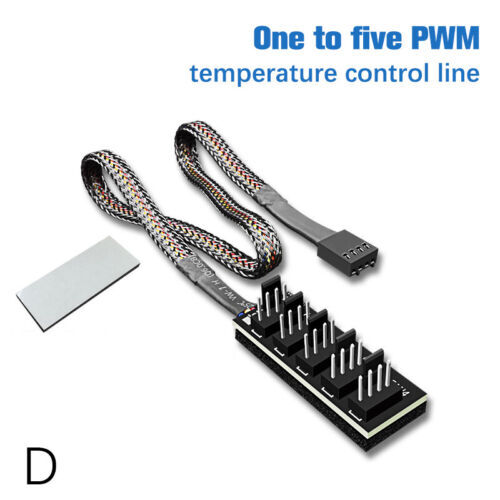 PWM PC Fan Splitter 1 to 2/3 4pin/3pin Sleeved Adapter Cable Extension Adapter - Afbeelding 7 van 14