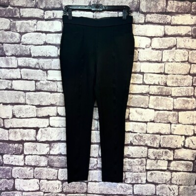 Anne Klein Black Pull On Dress Pants Size 4 27" Inseam Viscose Blend | eBay