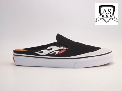 Vans Classic Slip-On Mule ASAP Worldwide Black Flame White Men's 7