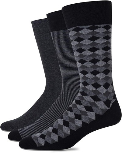 COLE HAAN® Para hombres 3 Pares Algodón Informal-Vestir Calcetines, Multicolor, 7-12 - Imagen 5 de 13