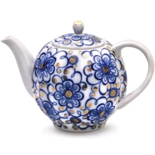 Imperial Porcelain Bindweed Teapot LFZ Lomonosov Porcelain Tea Pot 22 oz