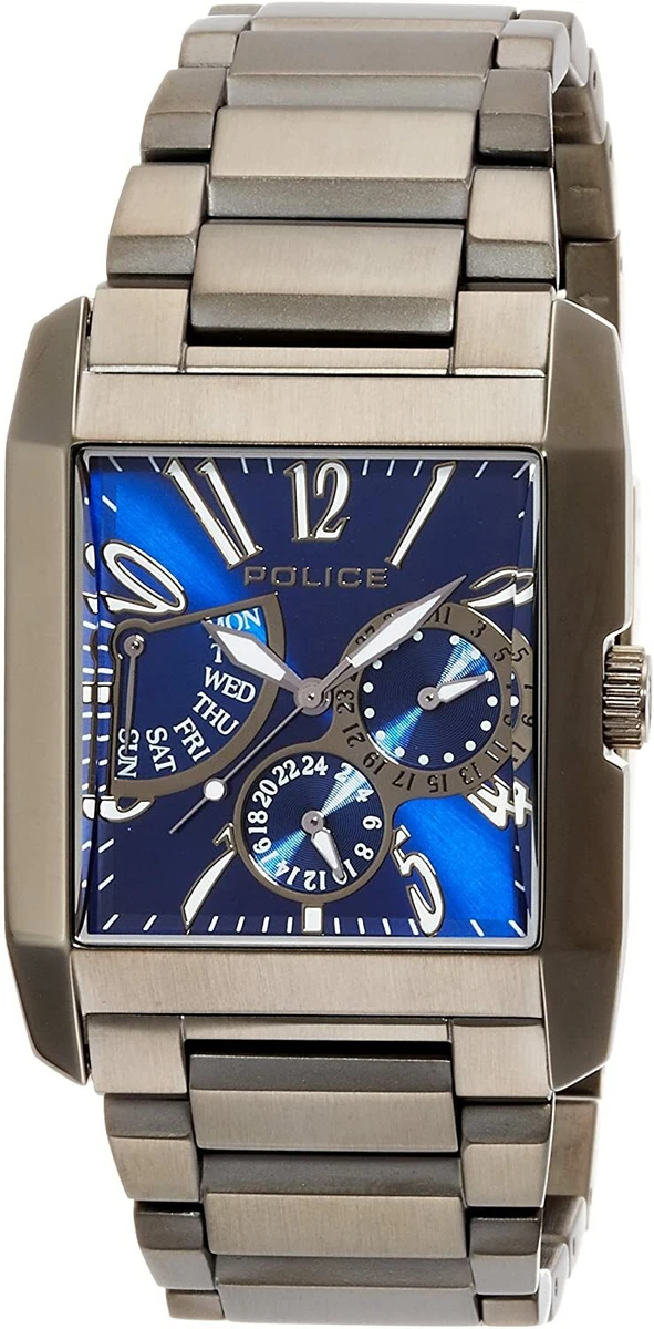 Police Orologio Uomo Silfra Silver - Quadrante Blu, Cronografo Al Quarzo, Cinturino In Acciaio (Modello 16021JS/03) - 2