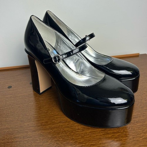 Mix n.6 platform Mary Jane tacco alto 8,5 m pelle verniciata grosso Academia Preppy - Foto 2 di 11