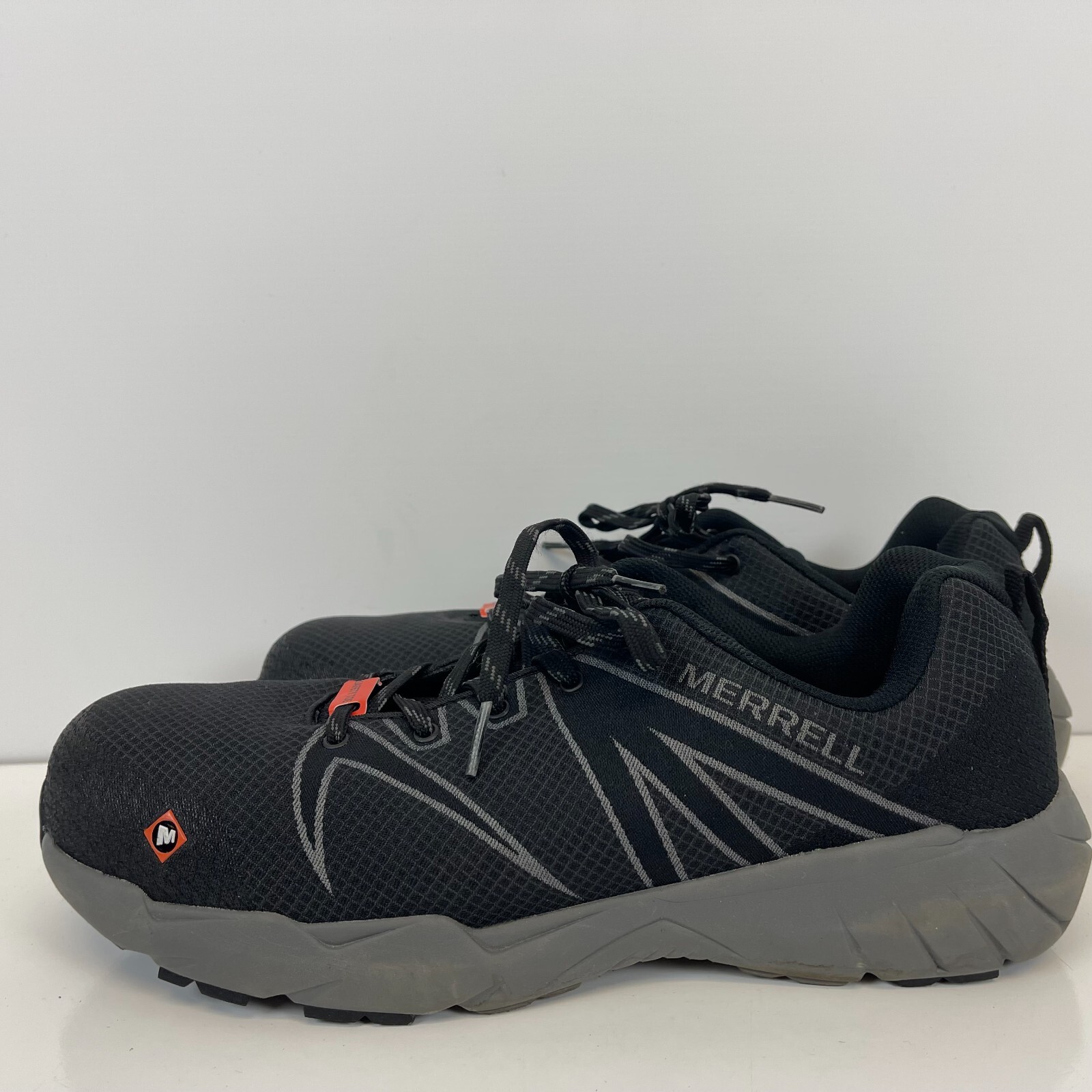 SAOLA Scarpe da lavoro Merrell Fullbench punta in lega nere da uomo taglia 12