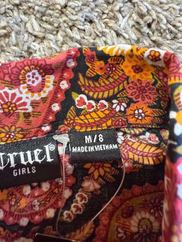 Cruel Girls Western Girls Shirt Size Medium 8 M Cowgirl Long Sleeve SNAP NEW - Picture 3 of 9