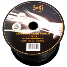 Cavo per altoparlanti 2 x 4,00 mm² - 100 m - nero - CCA - cavo audio - cavo scatola