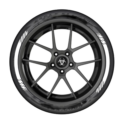 Permanent Tire Letters Stripes Sticker Personalized Line 0.75" 14"-22" Rubber - Bild 9 von 36