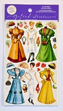 Gifted Line NEW Pack Victorian Ladies Dress Clothes Scrapbook Stickers! 2 Sheets