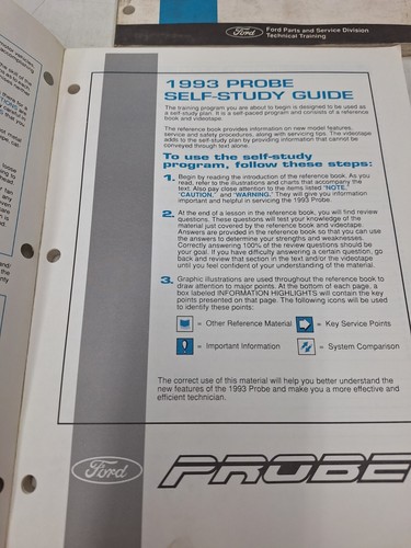 1993 FORD PROBE New Model Technical Training Manuals Service Engines Chassis - Imagen 3 de 24