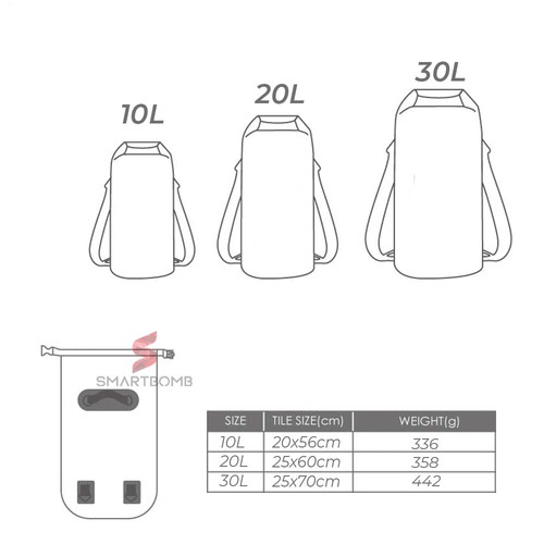 WASSERDICHTE TASCHE wasserfester Staub Reisemotorrad Universalkoffer 20 L - Bild 5 von 12
