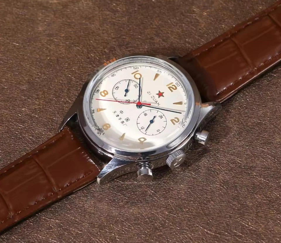 Seagull 1963 21 Zuan Pilot watch  40 mm Mechanical Quartz movement Chronograph - Image 2 of 4