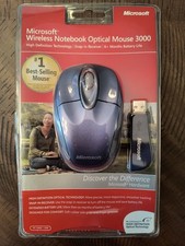 Microsoft Wireless Notebook Optical Mouse 3000 Model 1056 1051 PC Windows  Mac