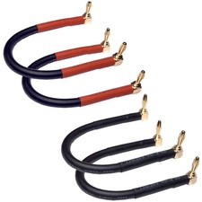 CNCESS CESS-138-6i Right Angle Banana Plug Jumper 6 inches, Black  Red