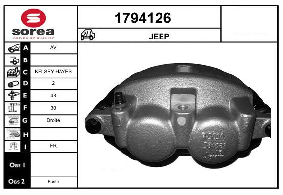 Étrier de frein SNRA 1794126 résoud le sifflement au freinage sur JEEP GRAND CHEROKEE