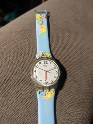 2008 Cool Light Blue Swatch Watch | Cool Swiss Character Watch for men & Women