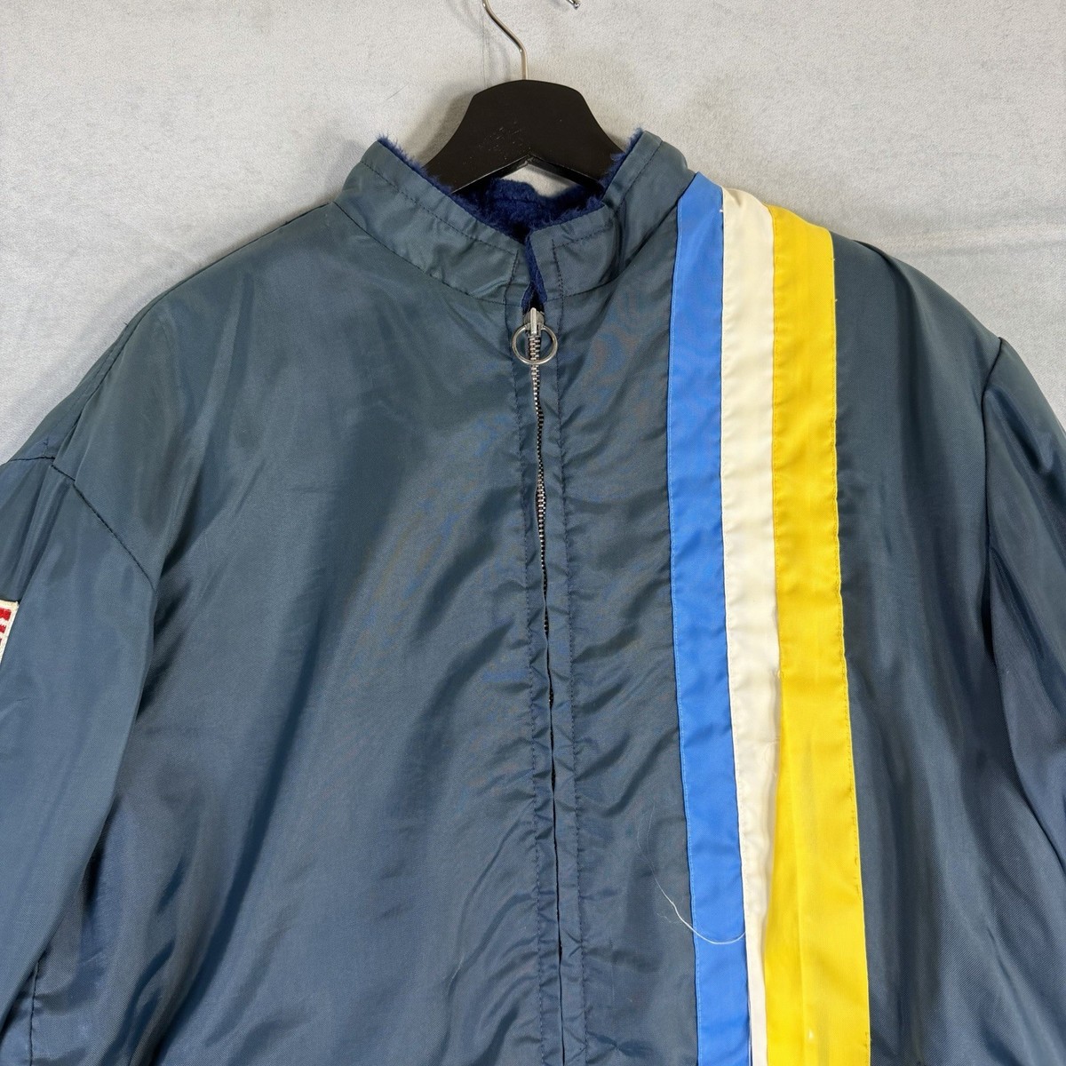 VTG 70s Great Lakes Sportswear Racer Jacket Mens L/XL Green Moto