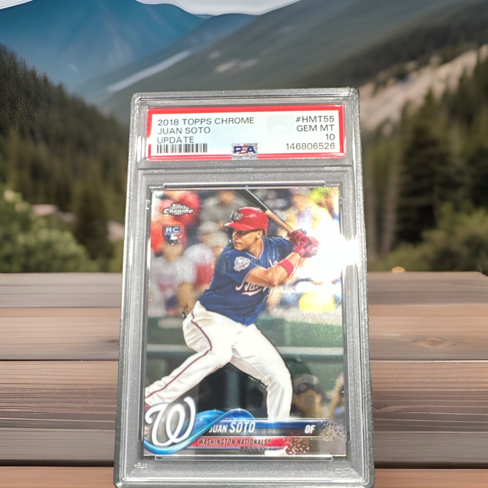 2018 Topps Chrome Update Juan Soto #HMT55 RC PSA 10