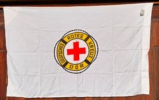 original DDR DRK Rotes Kreuz Wasserrettungsdienst Fahne Flagge 135 cm x 80 cm